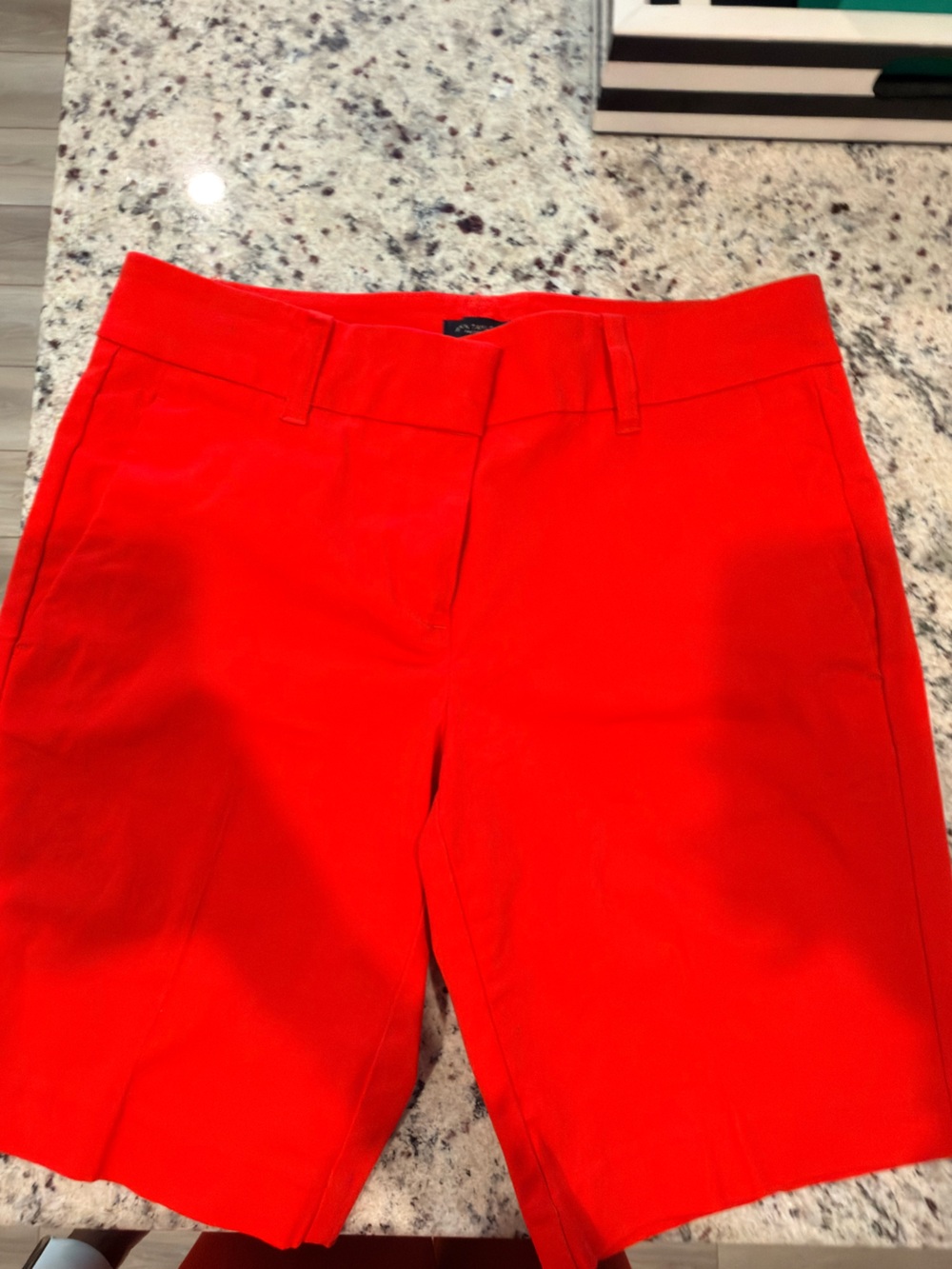 Ann Taylor Factory Bright Red Flat Front Shorts